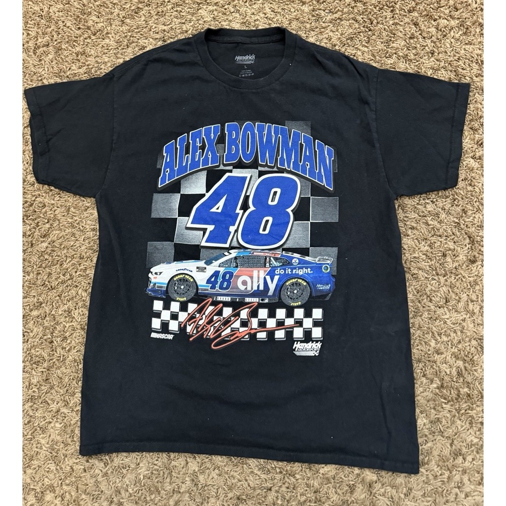 Alex Bowman 48 Hendrick Motorsports NASCAR Shirt Black Size Large